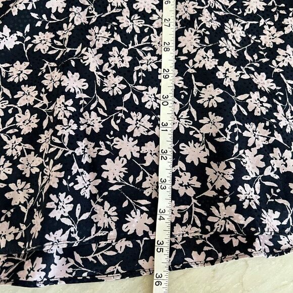 Rebecca Taylor silk blend Floral Print A-Line Dress size 00 NWT in navy comb - Picture 10 of 10